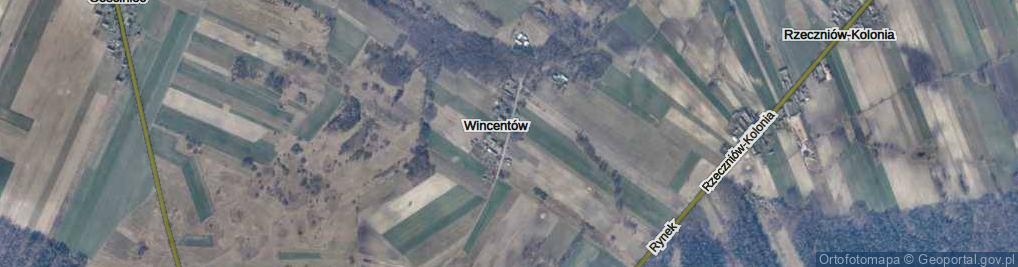 Zdjęcie satelitarne Wincentów ul.