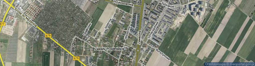 Zdjęcie satelitarne Wiosenna ul.