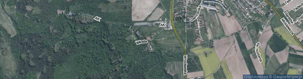 Zdjęcie satelitarne Włosta Piotra ul.