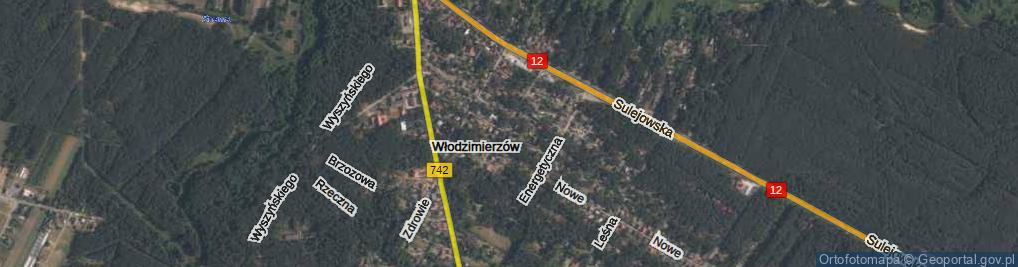 Zdjęcie satelitarne Włodzimierzów ul.
