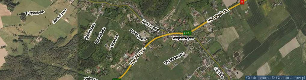 Zdjęcie satelitarne Wojcieszyce ul.