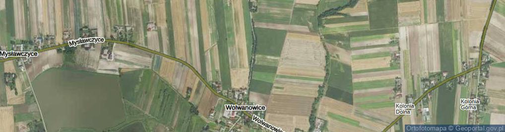 Zdjęcie satelitarne Wolwanowice ul.