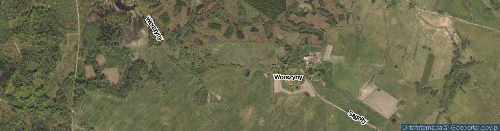 Zdjęcie satelitarne Worszyny ul.
