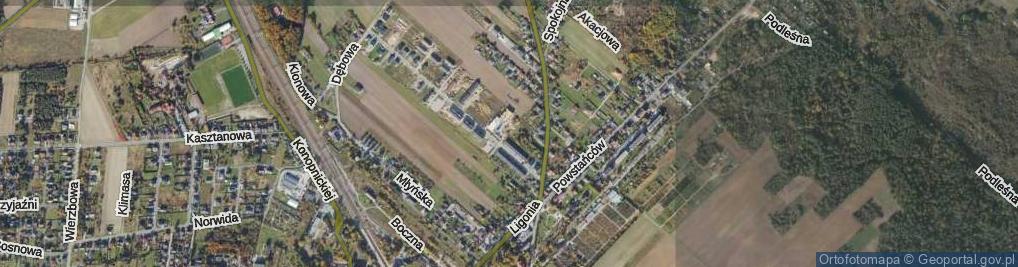 Zdjęcie satelitarne Wrzosowa ul.