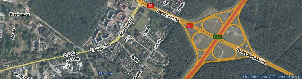 Zdjęcie satelitarne Wróbla ul.