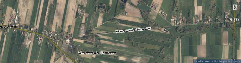 Zdjęcie satelitarne Wrzeszczewice-Tomaszew ul.