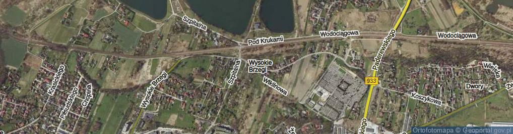 Zdjęcie satelitarne Wysokie Brzegi ul.