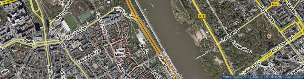 Zdjęcie satelitarne Wybrzeże Gdańskie ul.