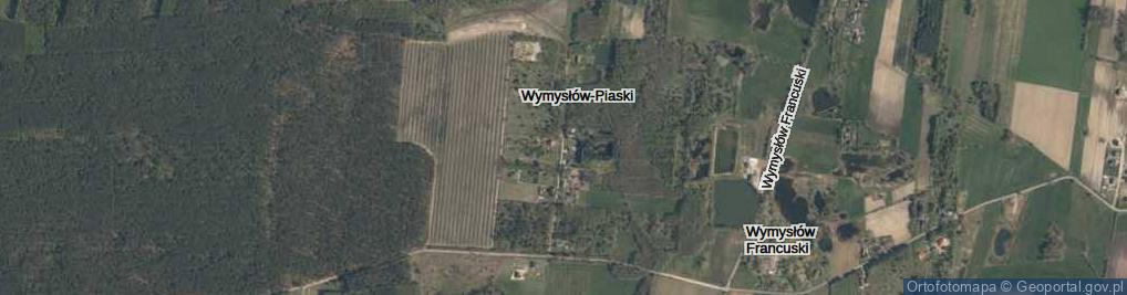 Zdjęcie satelitarne Wymysłów-Piaski ul.