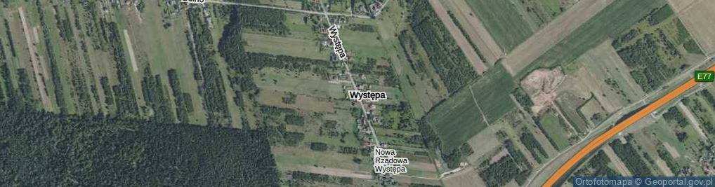 Zdjęcie satelitarne Występa ul.