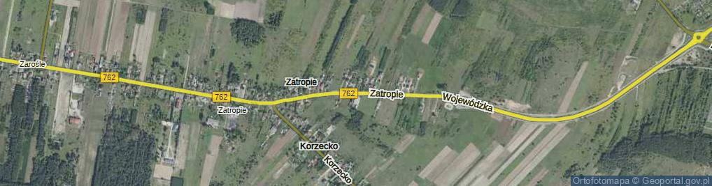 Zdjęcie satelitarne Zatropie ul.