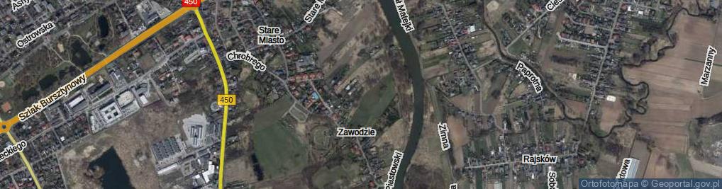 Zdjęcie satelitarne Zawodzie ul.