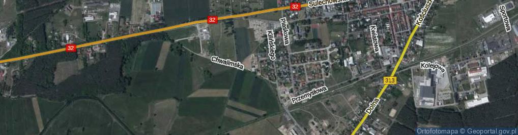 Zdjęcie satelitarne Zaułek Szczęśniaka ul.