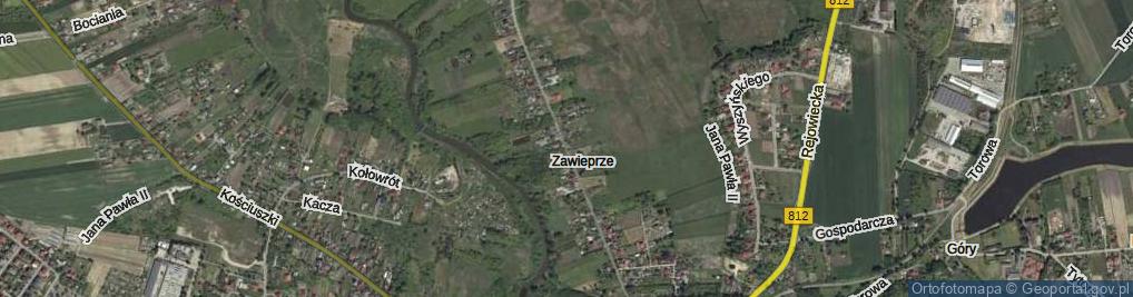 Zdjęcie satelitarne Zawieprze ul.