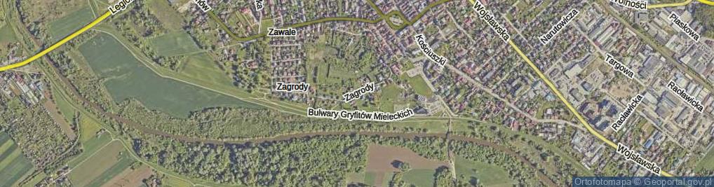 Zdjęcie satelitarne Zagrody ul.