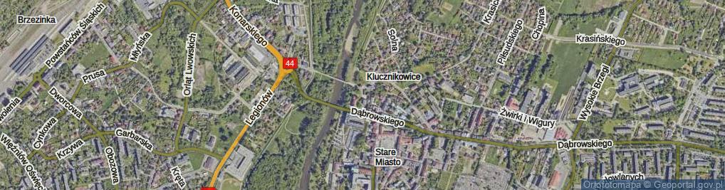 Zdjęcie satelitarne Zamkowa ul.