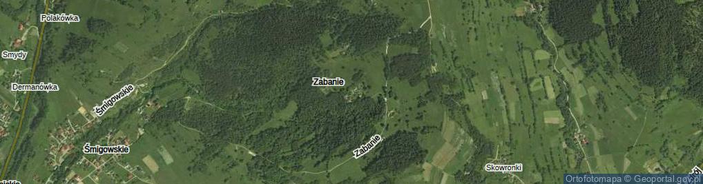 Zdjęcie satelitarne Zabanie ul.