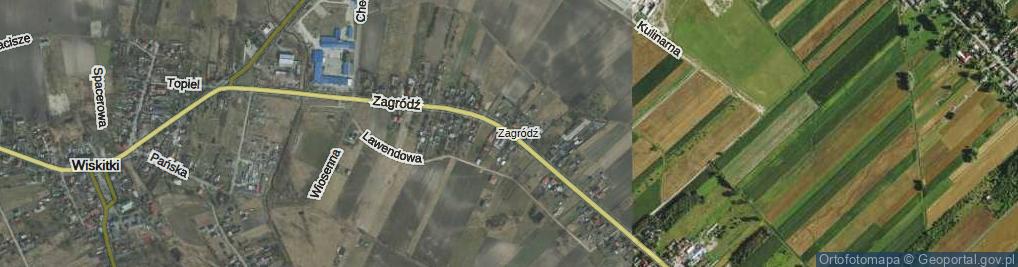 Zdjęcie satelitarne Zagródź ul.