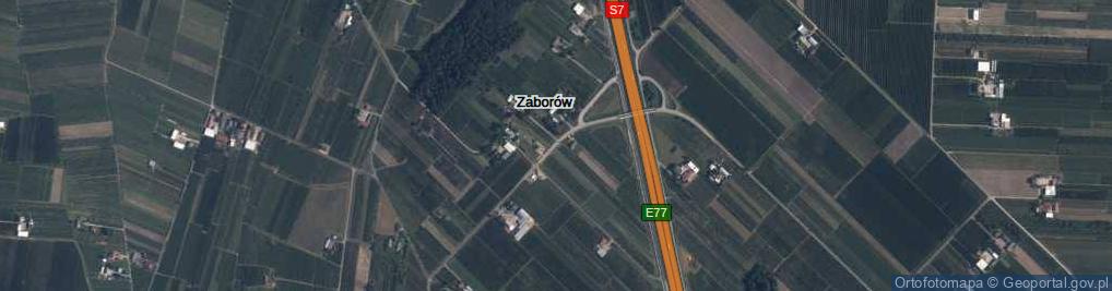 Zdjęcie satelitarne Zaborów ul.