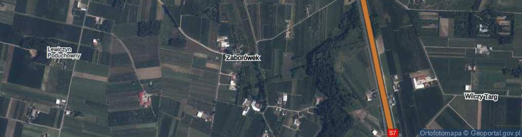 Zdjęcie satelitarne Zaborówek ul.