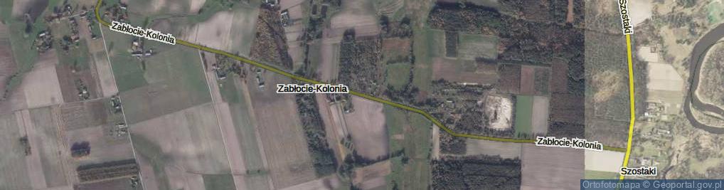 Zdjęcie satelitarne Zabłocie-Kolonia ul.