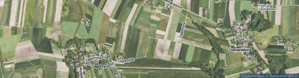 Zdjęcie satelitarne Zagorzyce ul.