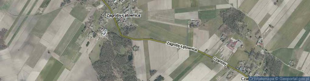 Zdjęcie satelitarne Zagroby-Łętownica ul.