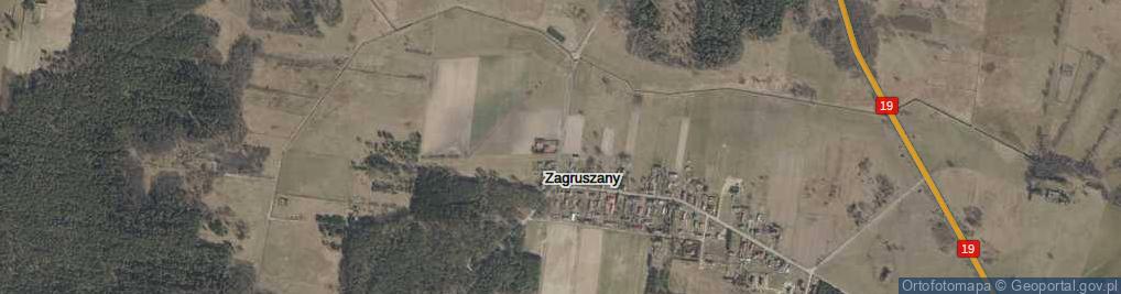 Zdjęcie satelitarne Zagruszany ul.