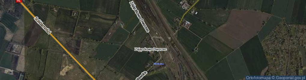 Zdjęcie satelitarne Zajączkowo-Dworzec ul.
