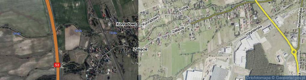 Zdjęcie satelitarne Zakęcie ul.