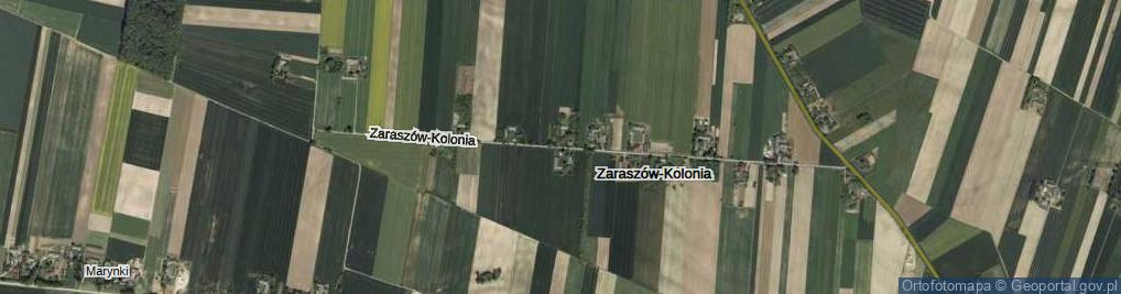Zdjęcie satelitarne Zaraszów-Kolonia ul.