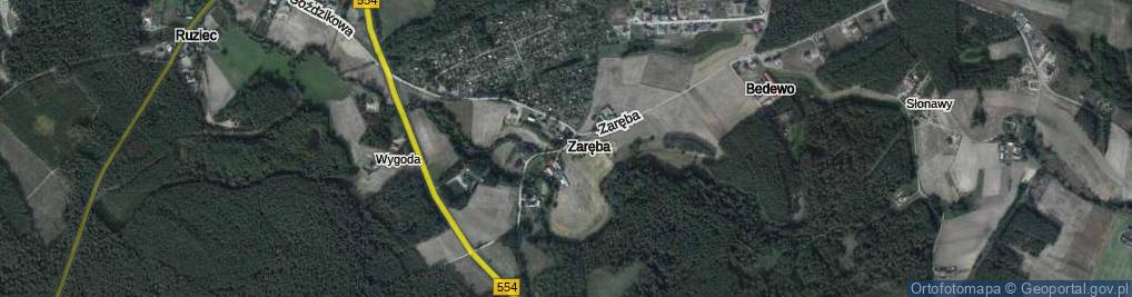Zdjęcie satelitarne Zaręba ul.