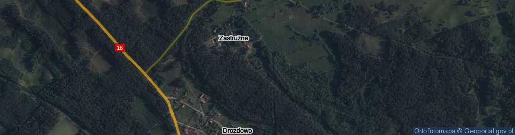 Zdjęcie satelitarne Zastrużne ul.