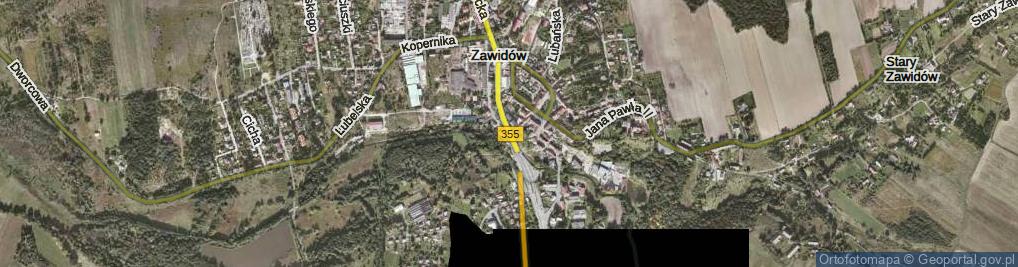 Zdjęcie satelitarne Zawidów-Habartice ul.