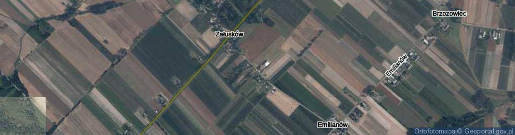 Zdjęcie satelitarne Załusków ul.