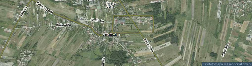 Zdjęcie satelitarne Zbludowice ul.