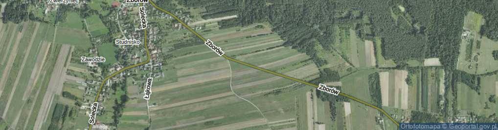 Zdjęcie satelitarne Zborów ul.