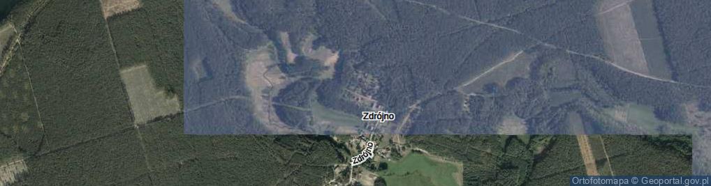Zdjęcie satelitarne Zdrójno ul.