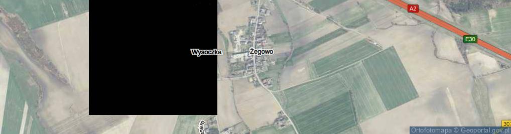 Zdjęcie satelitarne Żegowo ul.