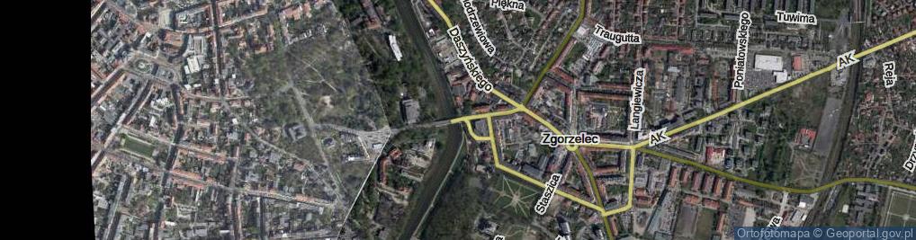 Zdjęcie satelitarne Zgorzelec-Gorlitz ul.
