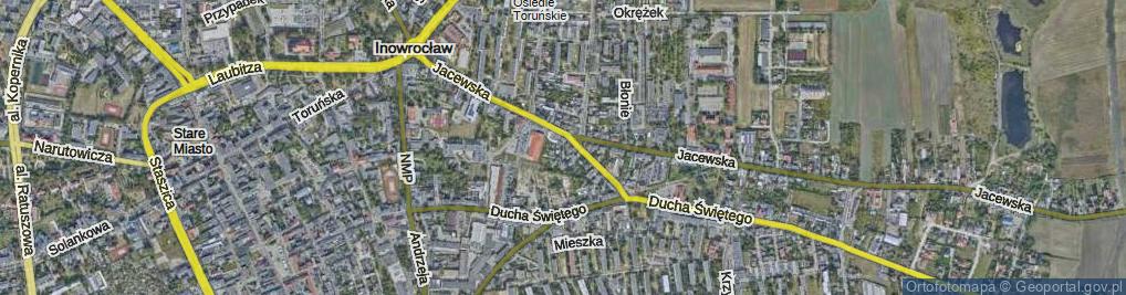 Zdjęcie satelitarne Zielona ul.