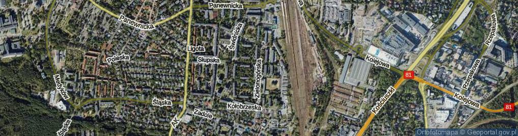 Zdjęcie satelitarne Zielonogórska ul.