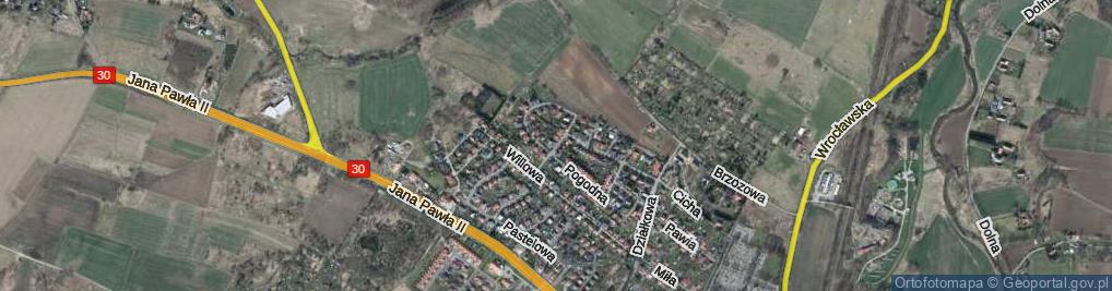 Zdjęcie satelitarne Zielona ul.