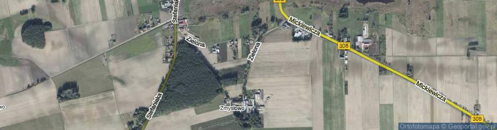 Zdjęcie satelitarne Zielona ul.