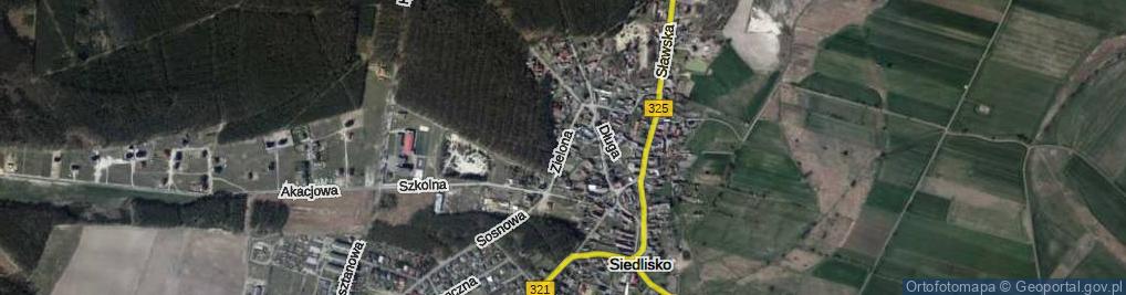 Zdjęcie satelitarne Zielona ul.