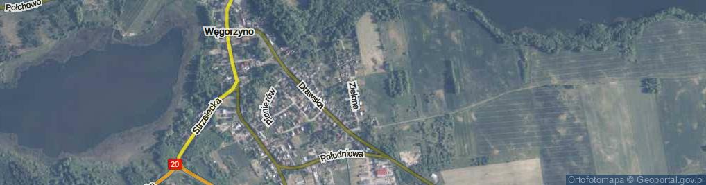 Zdjęcie satelitarne Zielona ul.