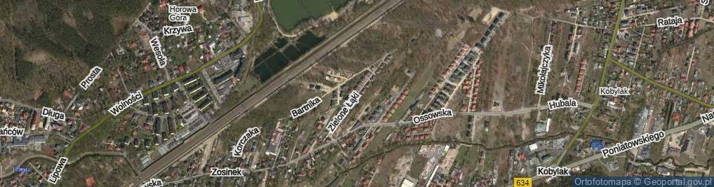 Zdjęcie satelitarne Zielone Łąki ul.