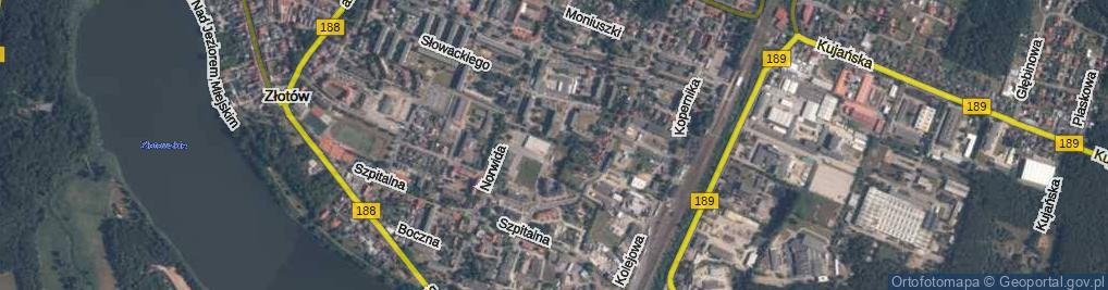 Zdjęcie satelitarne Zientara-Malewskiej Marii ul.