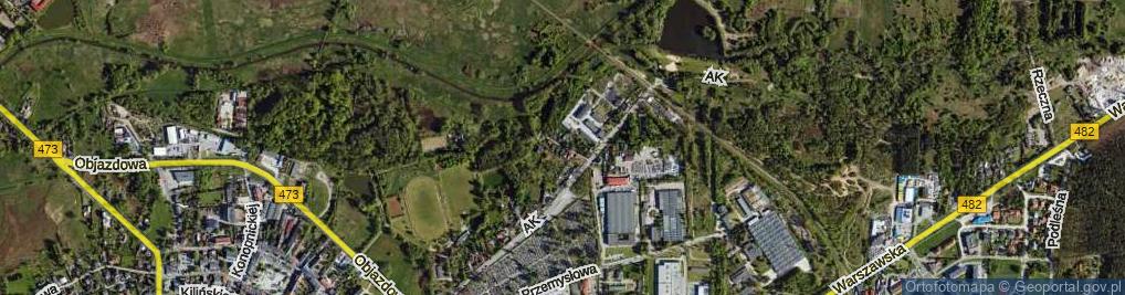 Zdjęcie satelitarne Źródlana ul.