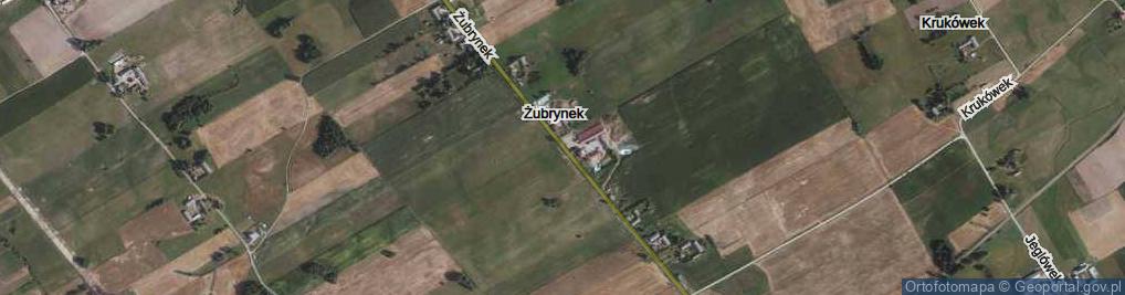 Zdjęcie satelitarne Żubrynek ul.